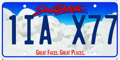SD license plate 1IAX77
