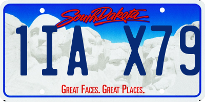 SD license plate 1IAX79