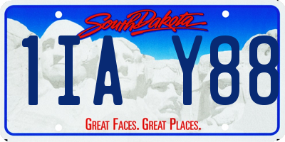 SD license plate 1IAY88