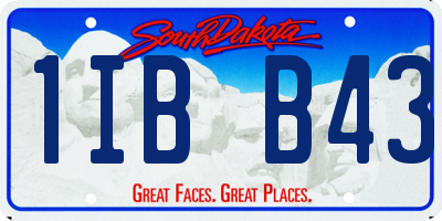 SD license plate 1IBB43