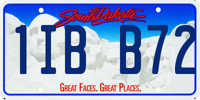 SD license plate 1IBB72