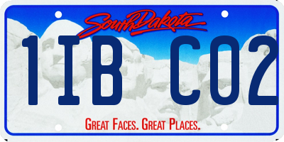 SD license plate 1IBC02