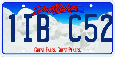 SD license plate 1IBC52
