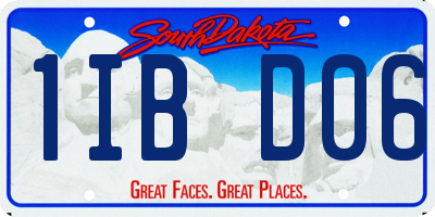 SD license plate 1IBD06
