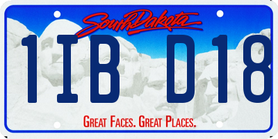 SD license plate 1IBD18