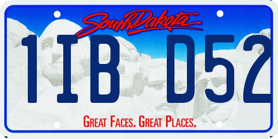 SD license plate 1IBD52
