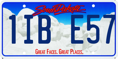 SD license plate 1IBE57