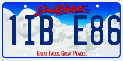 SD license plate 1IBE86