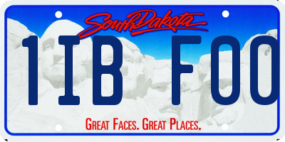 SD license plate 1IBF00