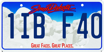 SD license plate 1IBF40