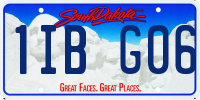 SD license plate 1IBG06