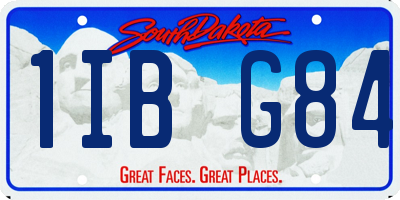 SD license plate 1IBG84