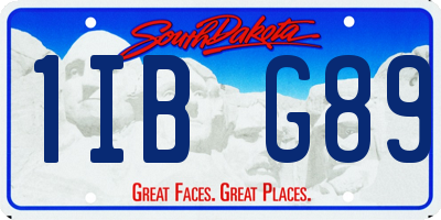 SD license plate 1IBG89