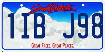 SD license plate 1IBJ98