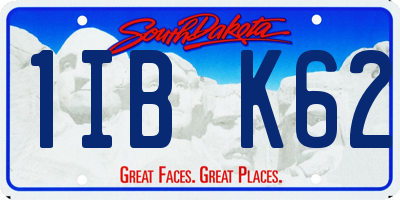 SD license plate 1IBK62
