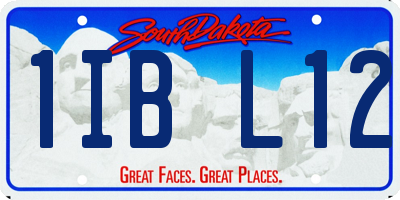 SD license plate 1IBL12