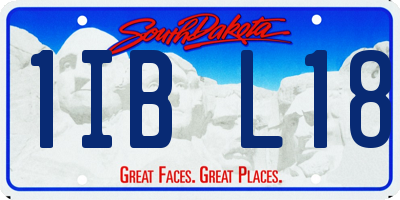 SD license plate 1IBL18