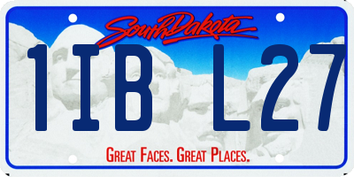 SD license plate 1IBL27