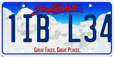 SD license plate 1IBL34
