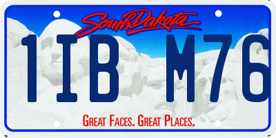 SD license plate 1IBM76