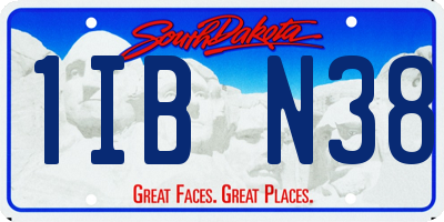SD license plate 1IBN38