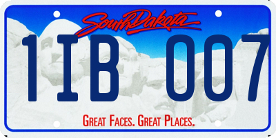 SD license plate 1IBO07