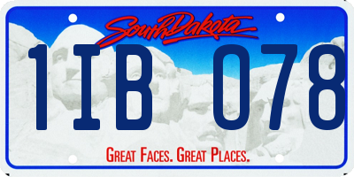 SD license plate 1IBO78