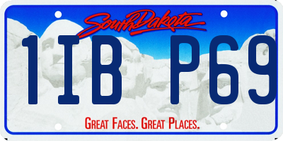 SD license plate 1IBP69