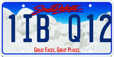 SD license plate 1IBQ12