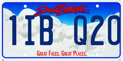SD license plate 1IBQ20