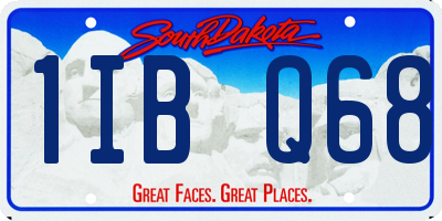 SD license plate 1IBQ68
