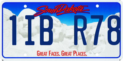 SD license plate 1IBR78