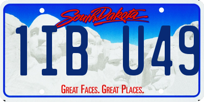 SD license plate 1IBU49