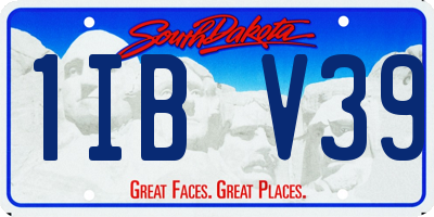 SD license plate 1IBV39