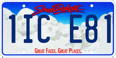SD license plate 1ICE81