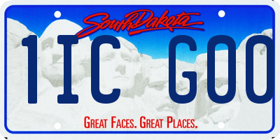 SD license plate 1ICG00