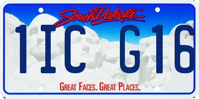 SD license plate 1ICG16