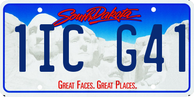 SD license plate 1ICG41