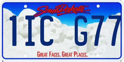 SD license plate 1ICG77