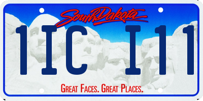 SD license plate 1ICI11
