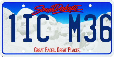SD license plate 1ICM36