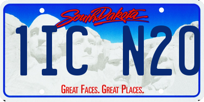 SD license plate 1ICN20