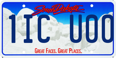SD license plate 1ICU00