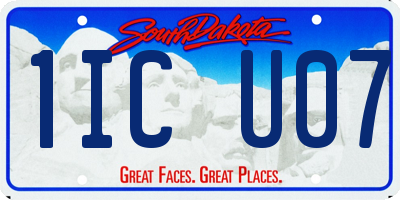 SD license plate 1ICU07