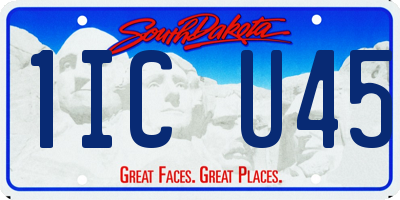 SD license plate 1ICU45