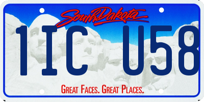 SD license plate 1ICU58