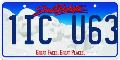 SD license plate 1ICU63