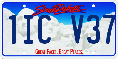 SD license plate 1ICV37
