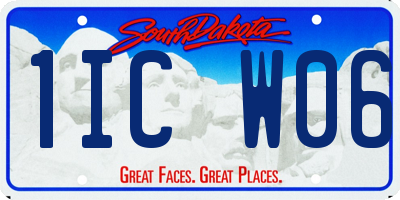 SD license plate 1ICW06