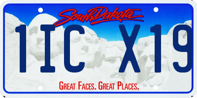 SD license plate 1ICX19